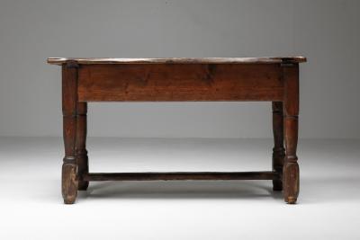Antique French Side Table with Glowing Patina Early 1900s