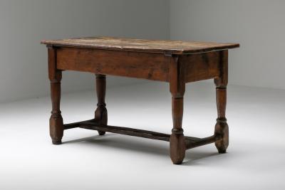 Antique French Side Table with Glowing Patina Early 1900s