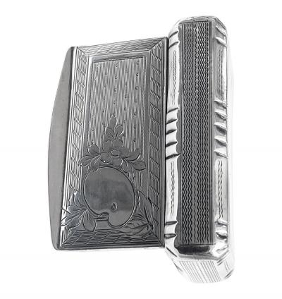 Antique French Silver Artist Palette Box Paris C 1890 Adolphe Frontin 