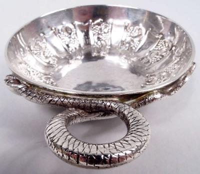 Antique French Silver Grapevine Wine Taster