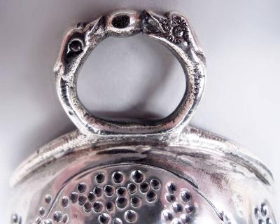 Antique French Silver Grapevine Wine Taster