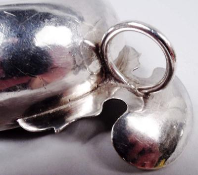 Antique French Silver Wine Taster with Scallop Shell Handle 18th C