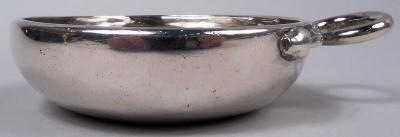 Antique French Silver Wine Taster with Snake Handle 18th C