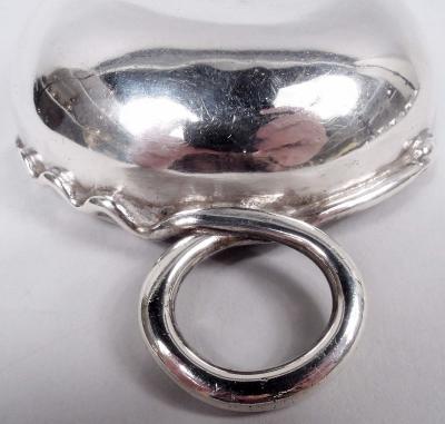 Antique French Silver Wine Taster with Snake Handle 18th C