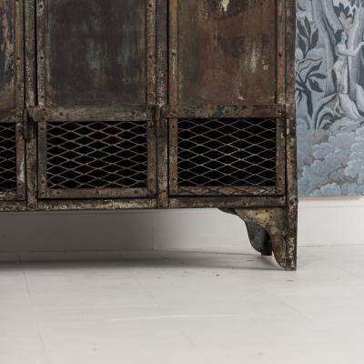 Antique French Slate Mine Metal Lockers circa 1900
