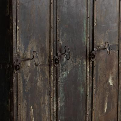 Antique French Slate Mine Metal Lockers circa 1900