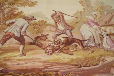 Antique French Tapestry 20 x 39