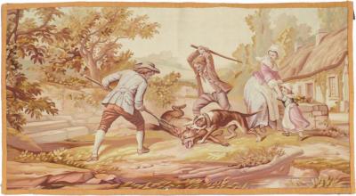 Antique French Tapestry 20 x 39