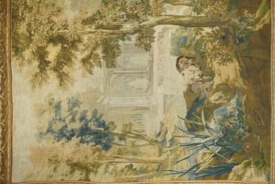 Antique French Tapestry 7 11 x 10 4 