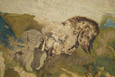 Antique French Tapestry 7 11 x 10 4 