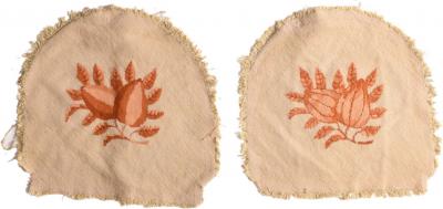 Antique French Tapestry Pair 16 x 16