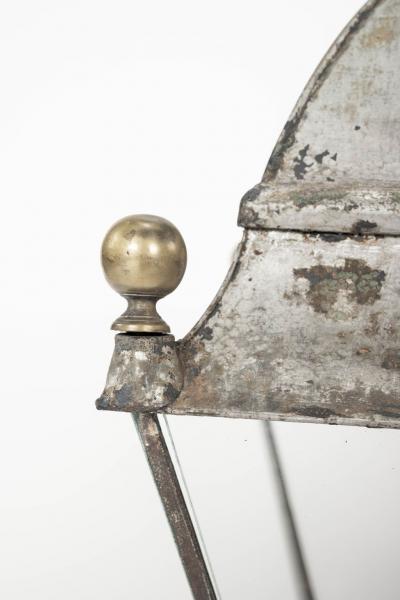 Antique French Tole Glass Paneled Barn Lantern