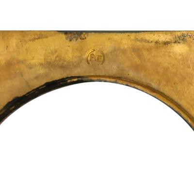 Antique French enamelled and engraved brass carriage clock