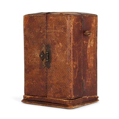 Antique French enamelled and engraved brass carriage clock