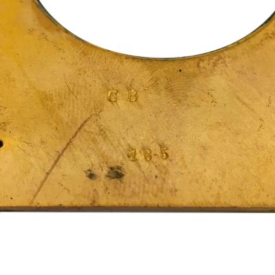 Antique French enamelled and engraved brass carriage clock