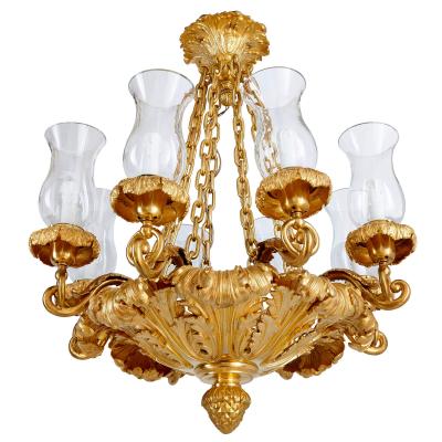 Antique French gilt bronze Louis Philippe chandelier