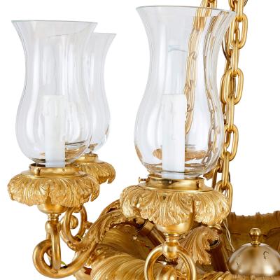 Antique French gilt bronze Louis Philippe chandelier