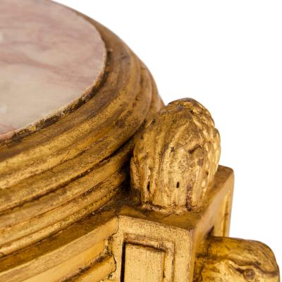 Antique French giltwood and marble stand