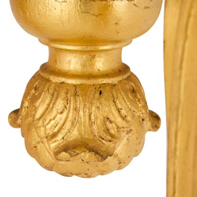 Antique French giltwood and marble stand