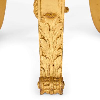 Antique French giltwood and marble stand