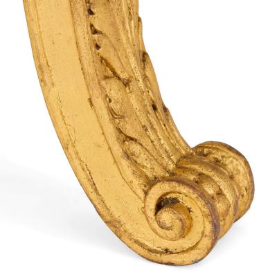 Antique French giltwood and marble stand