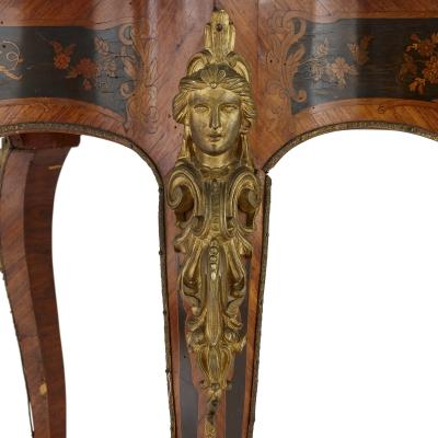 Antique French marquetry and gilt bronze centre table