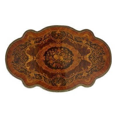 Antique French marquetry and gilt bronze centre table