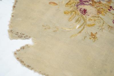 Antique French tapestry seat cover Circa 1890 one of pair 110 x 20 