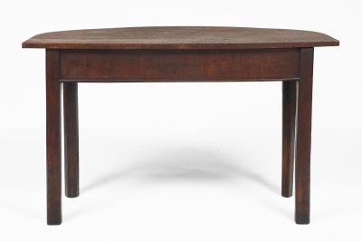 Antique George II Oak D End Table