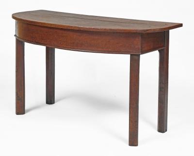 Antique George II Oak D End Table