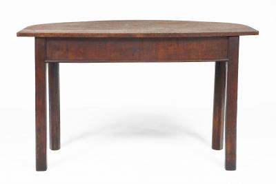 Antique George II Oak D End Table