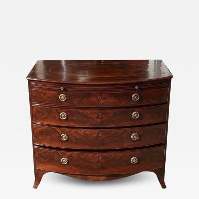 Antique George III Flame Mahogany Inlaid Commode