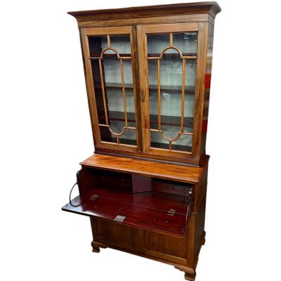 Antique Georgian Mahogany Butler s Secretary Bookcase