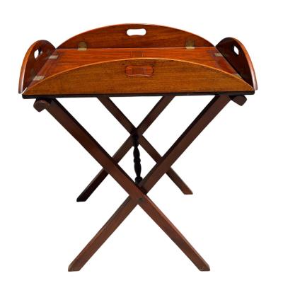 Antique Georgian Mahogany Butlers Tray on Stand c 1800