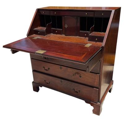 Antique Georgian Mahogany Slant Front Secretary Desk