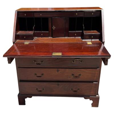 Antique Georgian Mahogany Slant Front Secretary Desk