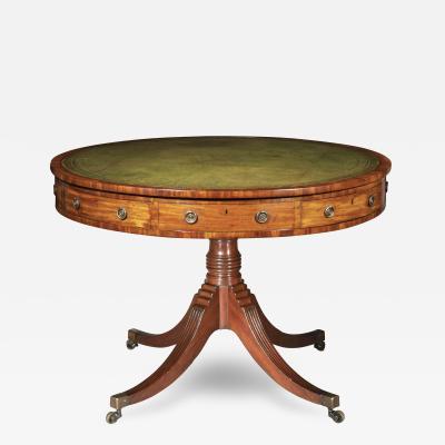 Antique Georgian Regency Library Drum Table