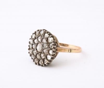 Antique Georgian Rose Diamond and Gold Ring
