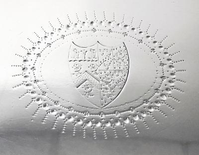 Antique Georgian oval Silver Salver London 1784 Elizabeth Jones