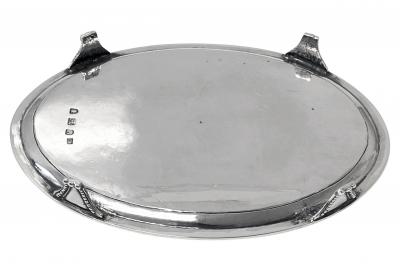 Antique Georgian oval Silver Salver London 1784 Elizabeth Jones