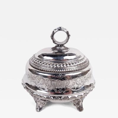 Antique German Biedermeier Classical Silver Box C 1910