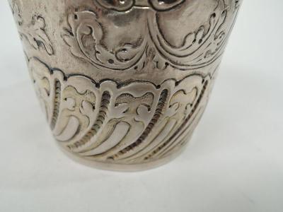 Antique German Classical Parcel Gilt Silver Beaker Cup 18th Century