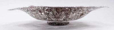 Antique German Hanau Rococo Revival Silver Bowl
