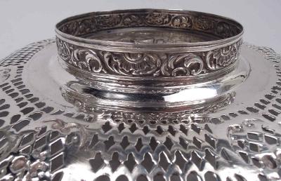 Antique German Hanau Rococo Revival Silver Bowl