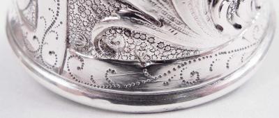 Antique German Hanau Silver Baroque Jungfrau Belle Bell