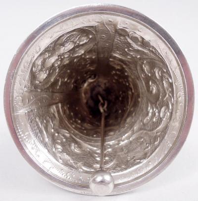 Antique German Hanau Silver Baroque Jungfrau Belle Bell