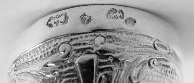 Antique German Hanau Silver Rococo Jungfrau Belle Bell