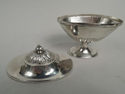 Antique German Neoclassical Silver Covered Urn 18 C