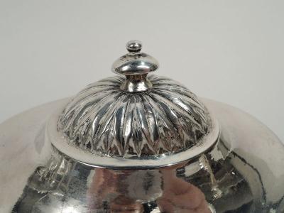 Antique German Neoclassical Silver Covered Urn 18 C