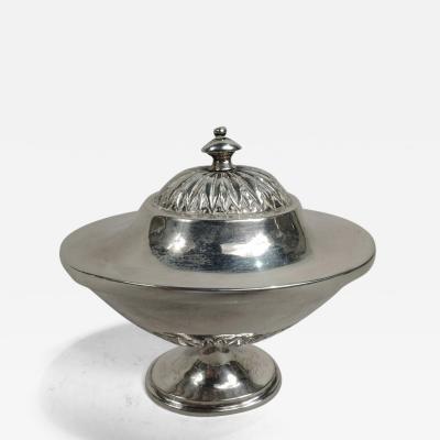 Antique German Neoclassical Silver Covered Urn 18 C